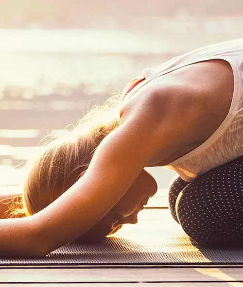 Person doing Yoga